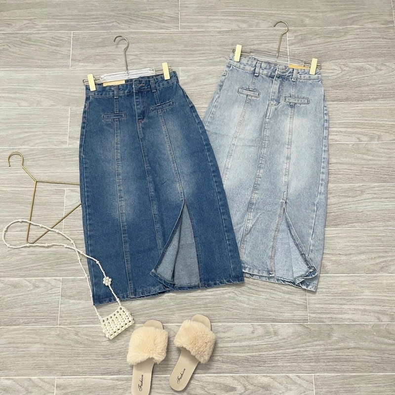 CHÂN VÁY JEASN 2 TÚI CƠI MẪU MỚI CHẤT SIÊU ĐẸP