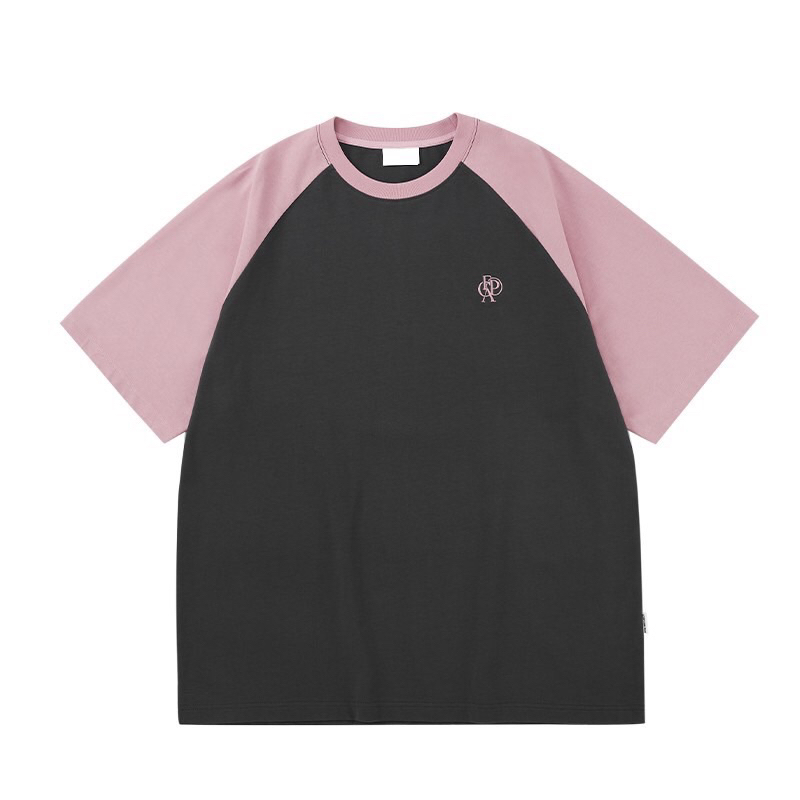 Áo Baby Tee tay phối hồng form rộng,Áo thun Nữ chất cotton tay lỡ phong cách Ulzzang