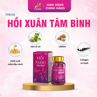  hộp 60v Hồi Xuân Tâm Bình - Hỗ trợ tăng cường sinh lý nữ, bổ sung Phytoestrogen (Estrogen thực vật)