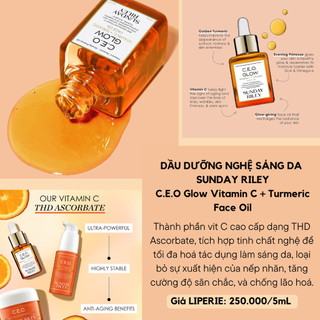 Dầu dưỡng sáng da tinh chất nghệ C.E.O Glow Vitamin C + Turmeric Face Oil