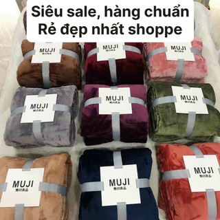  Chăn Lông Tuyết Muji Cao Cấp hàng loại 1 kích thước 2m x2m3 nặng 1,7kg Siêu Mềm Mịn chăn văn phòng. 