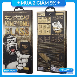 Kính Cường Lực OPPO A3S/A12/F9/A32/A16/A55/A93/A76/...KingKong WK Chính Hãng 3D Full Màn (Không hộp,viền đen)