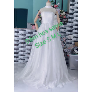 ĐẦM LƯỚI CÚP ĐÍNH HOA NỔI 3D ( ảnh thật )