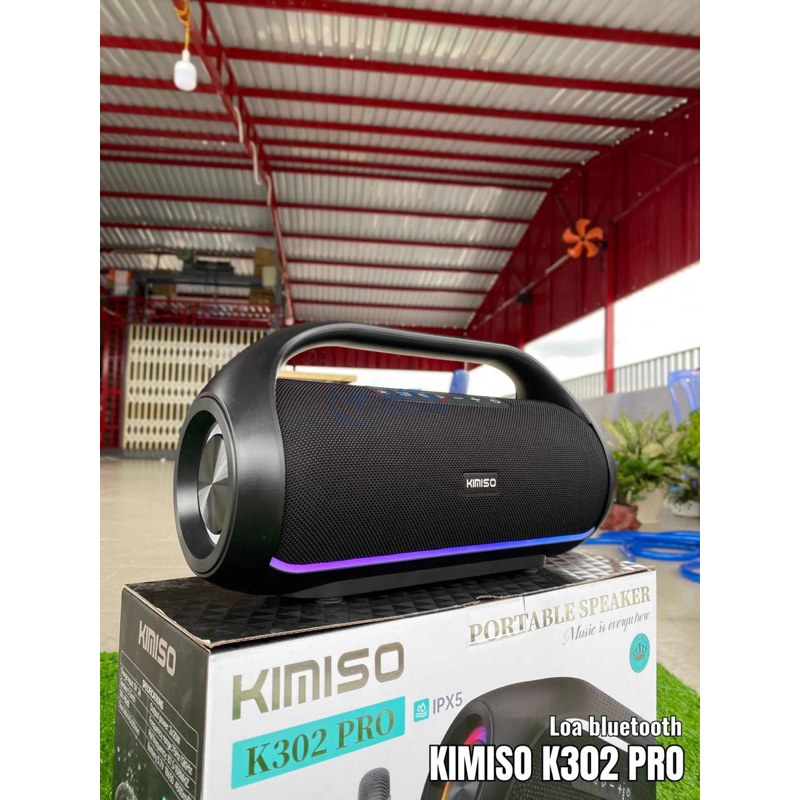 Loa bluetooth KIMISO K302 Pro kèm 2 micro karaoke không dây