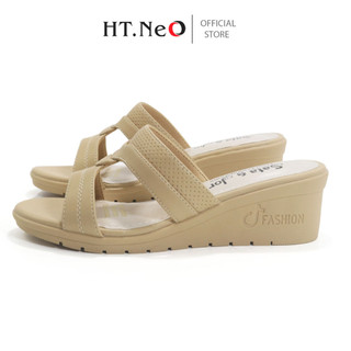 Dép nữ đế xuồng ht.neo da cao cấp , thiết kế quai ngang cách điệu ,gót cao 5cm ,thiết kế basic , sang trọng sd10