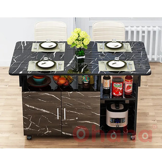 Bàn ăn thông minh gấp gọn kết hợp tủ đựng gia vị, bát đĩa ohaha - ba008