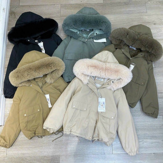 Áo Phao Parka Túi Hộp Màu Nâu Tây Sang Chảnho