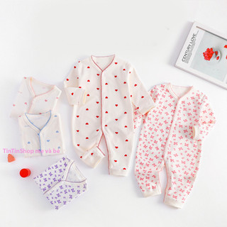 Bodysuit Body dài tay cho bé vải cotton cao cấp Quảng Châu xuất Hàn SLT40