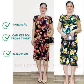 BỘ THUN HOA BỘ ĐỒ MẶC NHÀ CHO MẸ SIZE 45-75KG