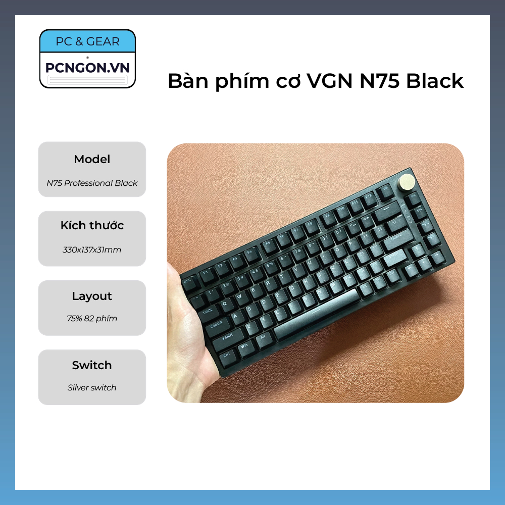 [PCNGON] Bàn phím cơ VGN N75 Black