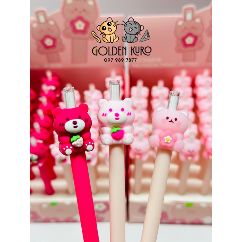 BÚT CHÌ BẤM THÂN ĐỤC NHÁM HÌNH GẤU DÂU - THỎ