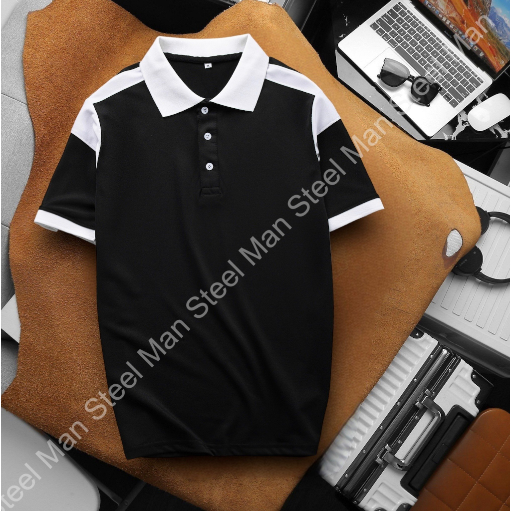 Áo thun Polo nam thời trang tay ngắn STEELMAN chất liệu vải cá sấu thoáng mát dày dặn thiết kế trẻ trung dễ phối đồ