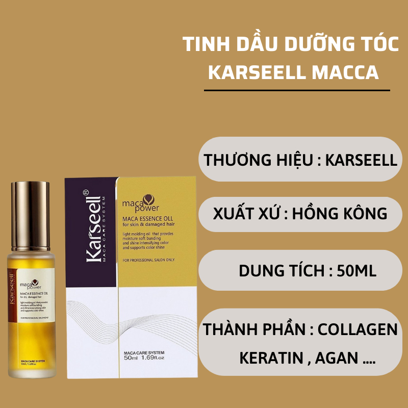 Tinh dầu dưỡng tóc Karseell phục hồi tóc khô xơ hư tổn không bết tóc hương nước hoa 50ML | Hair serum dưỡng tóc Karseell