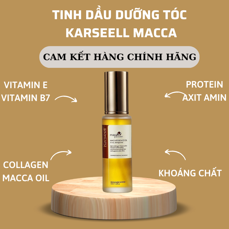 Tinh dầu dưỡng tóc Karseell phục hồi tóc khô xơ hư tổn không bết tóc hương nước hoa 50ML | Hair serum dưỡng tóc Karseell