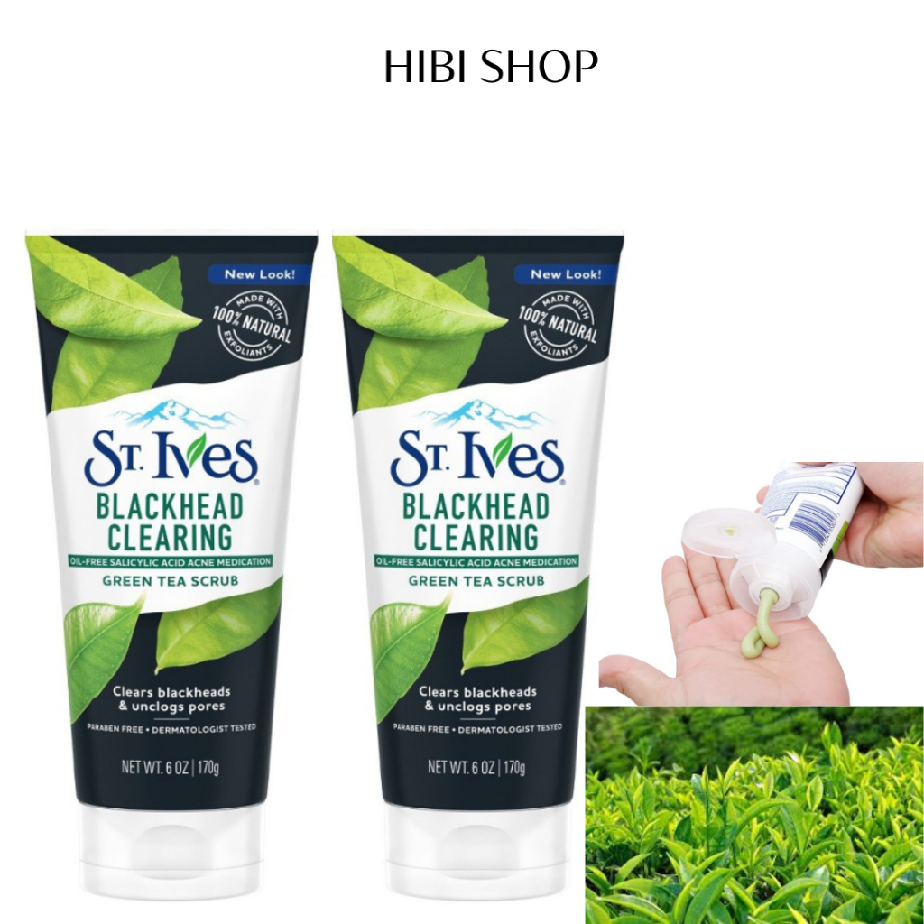 Sữa Rửa Mặt Tẩy Tế Bào Chết ST.Ives Chiết Xuất Trà Xanh Làm Sạch Sâu Và Mịn Da 170g Mỹ