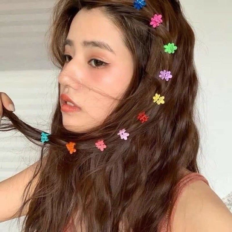 Combo 50 kẹp tóc xinh xắn dễ thương cho bé có túi zip