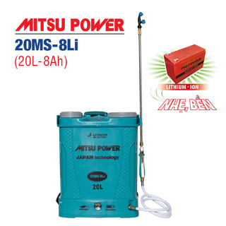  Bình phun thuốc | Bình xịt điện MITSU POWER 20MS-8Li  20L 08AH  