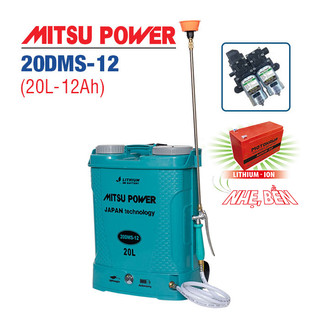 Bình phun thuốc | Bình xịt điện MITSU POWER 20DMS-12LI (20L, 10AH, bơm đôi)