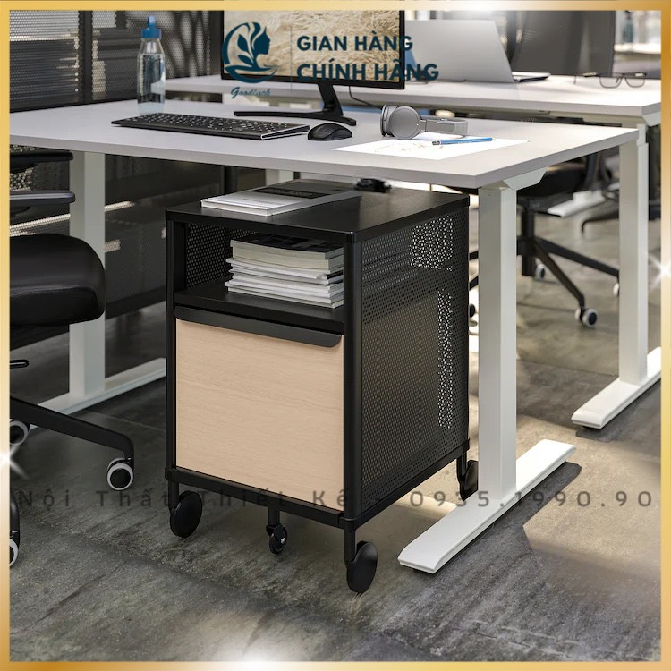 Bàn ikea chân sắt Goodluck dùng làm bàn đa năng  bàn decor phù hợp mọi không gian FreeshipHCM GLBIT03