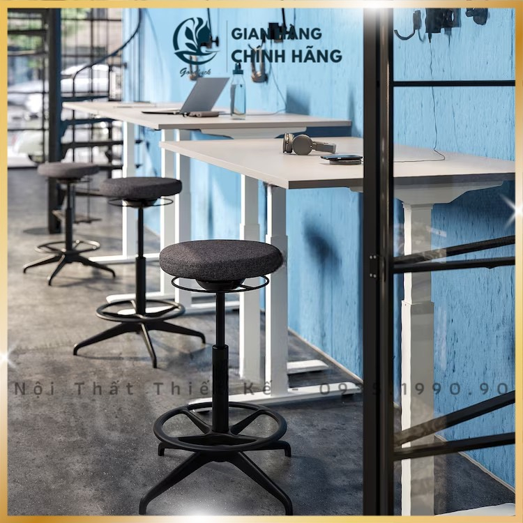 Bàn ikea chân sắt Goodluck dùng làm bàn đa năng  bàn decor phù hợp mọi không gian FreeshipHCM GLBIT03