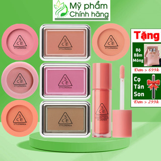 Phấn má hồng 3ce mood recipe new take face blush rose beige mono pink peach splash delectable