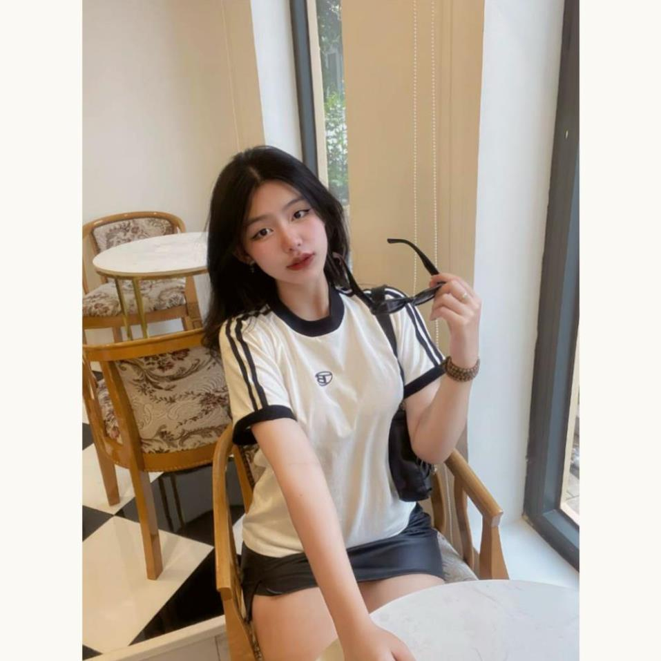 Áo Baby Tee logo B, Áo Thun Baby Tee Cotton 100% Nam Nữ Unisex