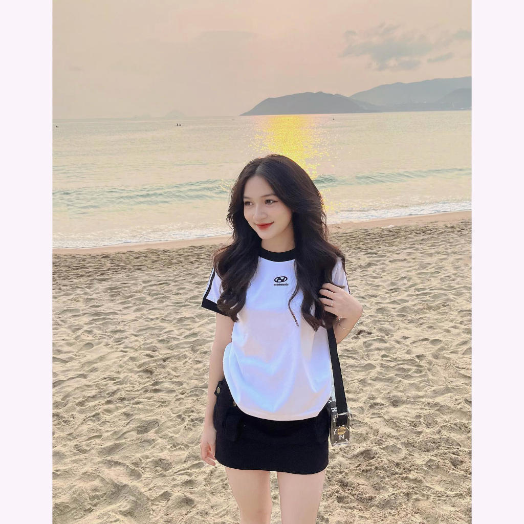 Áo Baby Tee logo B, Áo Thun Baby Tee Cotton 100% Nam Nữ Unisex