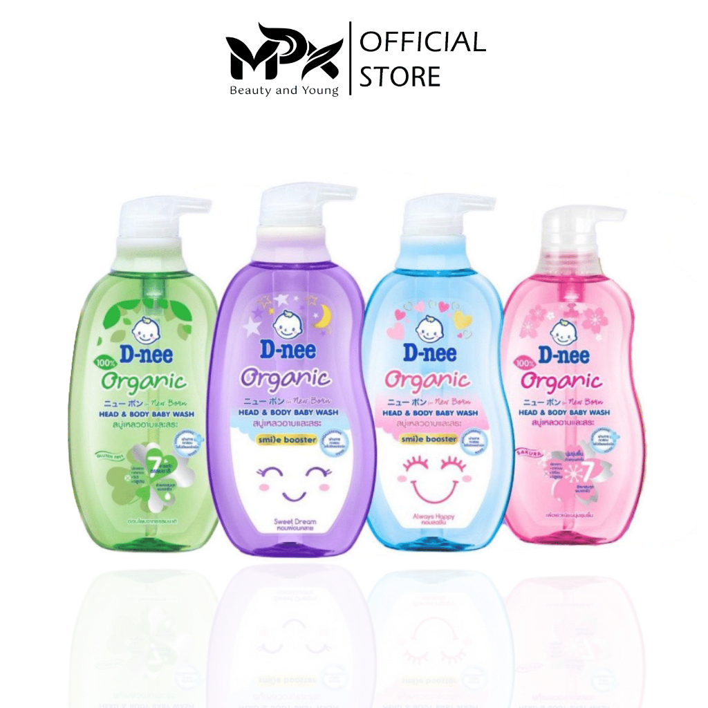 Sữa tắm gội toàn thân hữu cơ trẻ em D-nee Organic Thái Lan 380ml - Có thể dùng cho trẻ dưới 3 tuổi - MPX