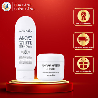 Combo dưỡng trắng da toàn diện Secret Key Snow White (Kem 50g + Tắm trắng 200g)