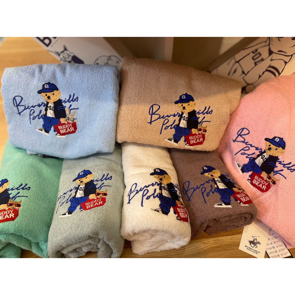 Khăn tắm Gấu Po.lo xuất Thailand 100% cotton