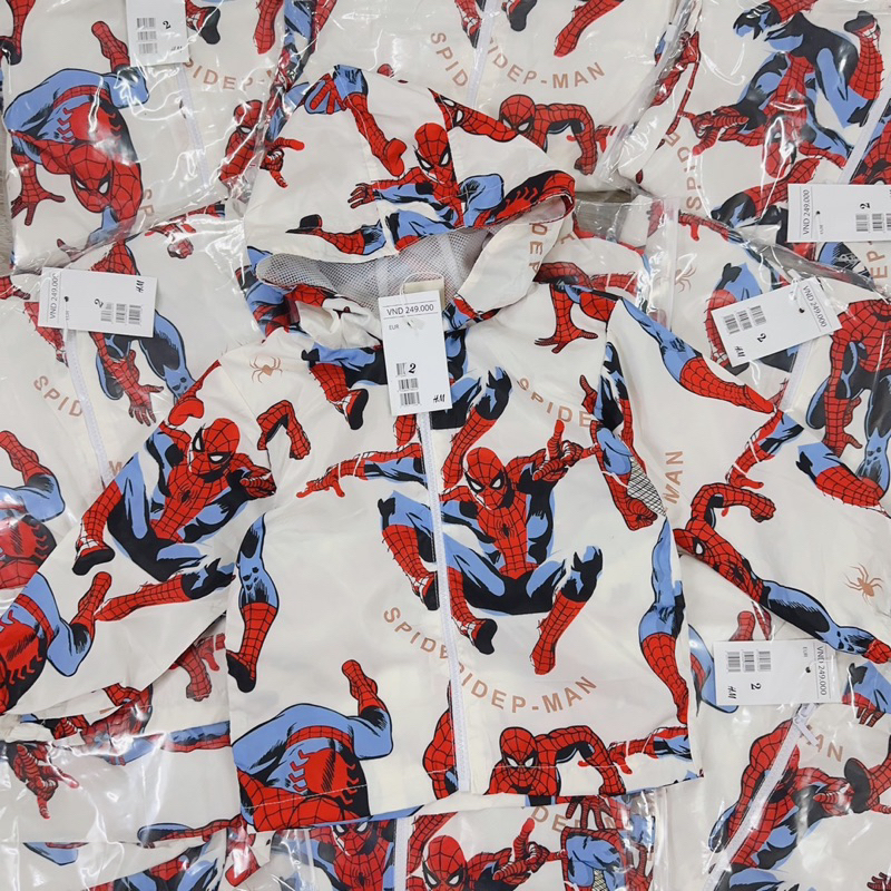 Áo khoác gió người nhện spiderman cho bé trai