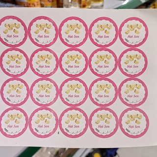 100 tem dán nhân bánh trung thu tròn 3cm