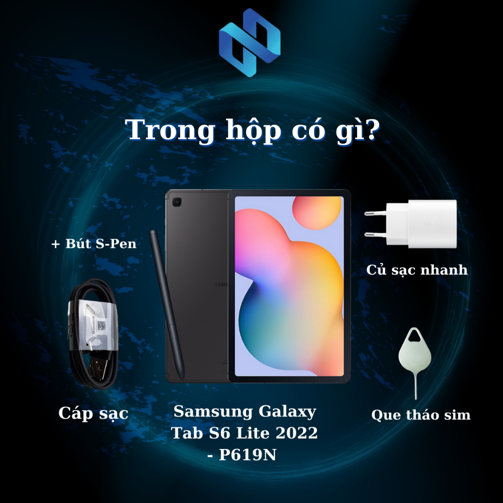 Máy Tính Bảng Samsung Galaxy Tab S6 Lite 2022 - P619N Màn Hình 10.4 Inch Hiệu Suất Thông Minh Pin Khủng Hỗ Trợ S Pen