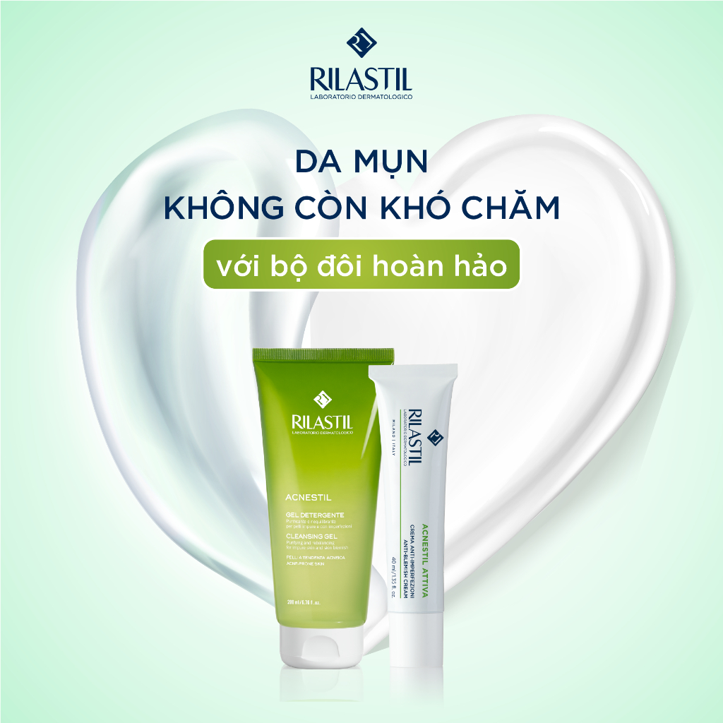 Sữa rửa mặt dạng gel dành cho da mụn - RILASTIL ACNESTIL CLEANSING GEL PURIFYING AND REBALANCING
