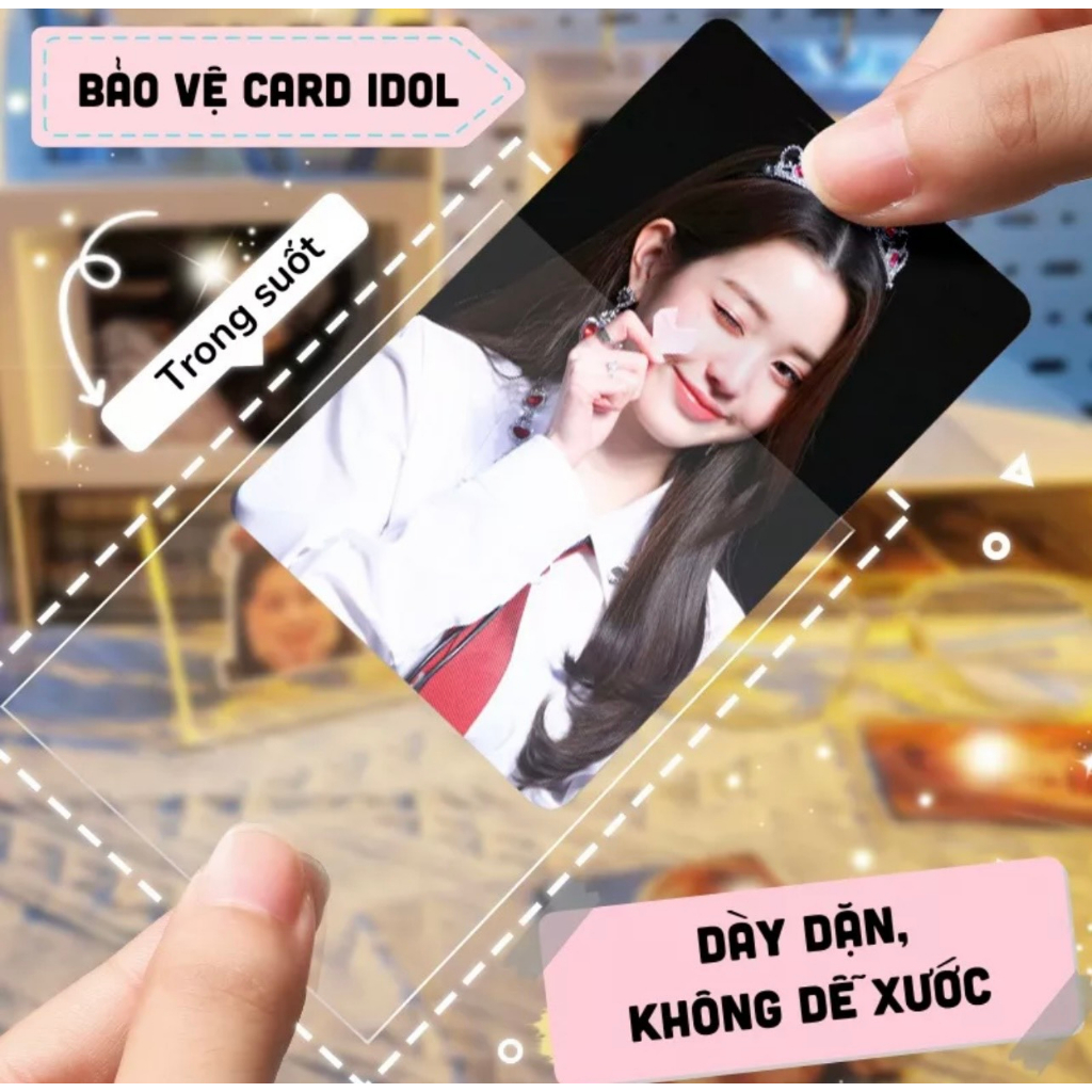 🔥Siêu Dày🔥Set 50 Sleeve Popcorn bọc/đựng các loại thẻ bo góc, mini photocard