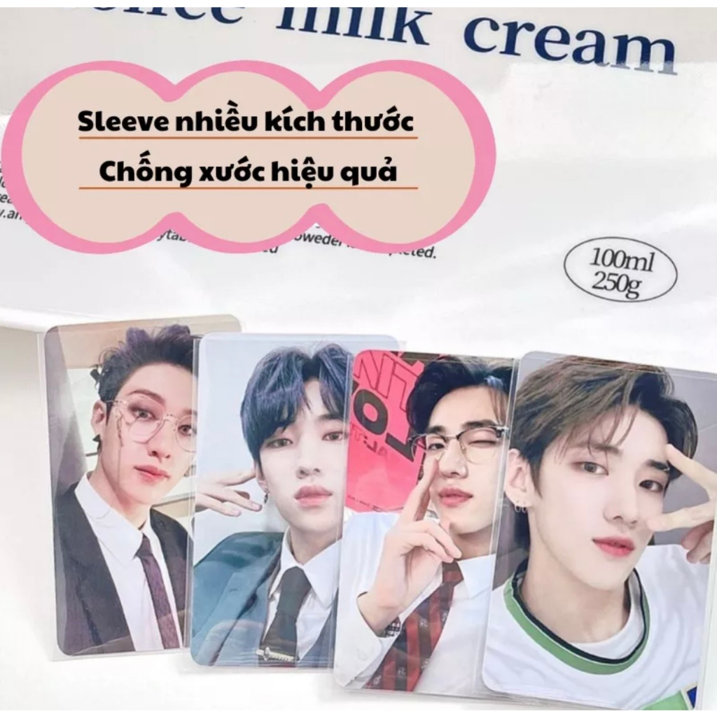 🔥Siêu Dày🔥Set 50 Sleeve Popcorn bọc/đựng các loại thẻ bo góc, mini photocard