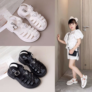 Sandal rọ dép đi học da PU mềm đế êm chống trơn trượt cho bé trai bé gái - Dép quai hậu siêu nhẹ full box 2319