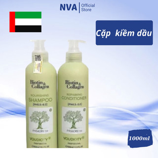  BỘ DẦU GỘI XẢ BIOTIN & COLLAGEN XANH RÊU  MỀM MƯỢT NGĂN DA ĐẦU DẦU NHỜN. 