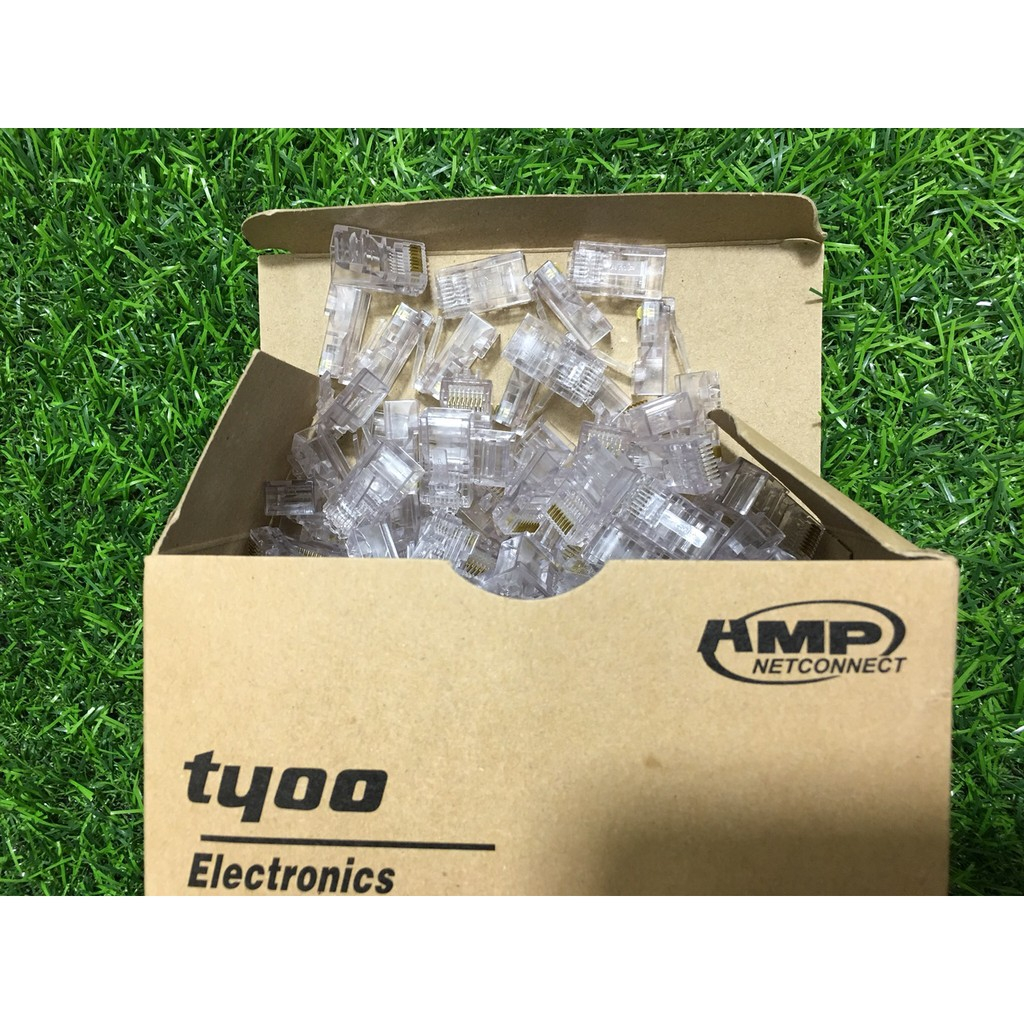 Combo 100 Hạt Đầu Bấm Mạng RJ45.