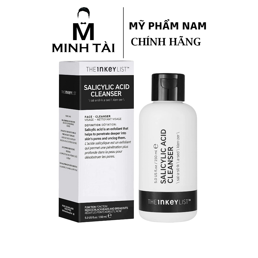 Sữa rửa mặt cho da mụn The INKEY List Salicylic Acid Cleanser 150ml