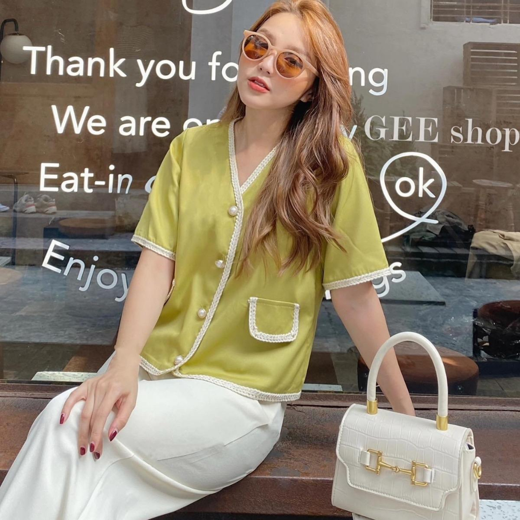 Sơ mi pha dây tweed - SM95