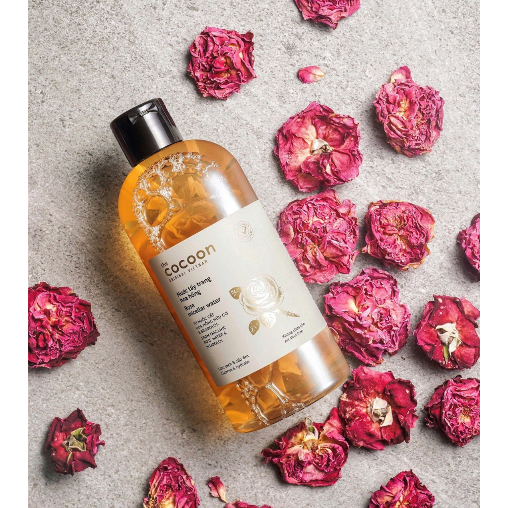 Nước tẩy trang hoa hồng cocoon 310ml  danh cho da khô - Bigsize