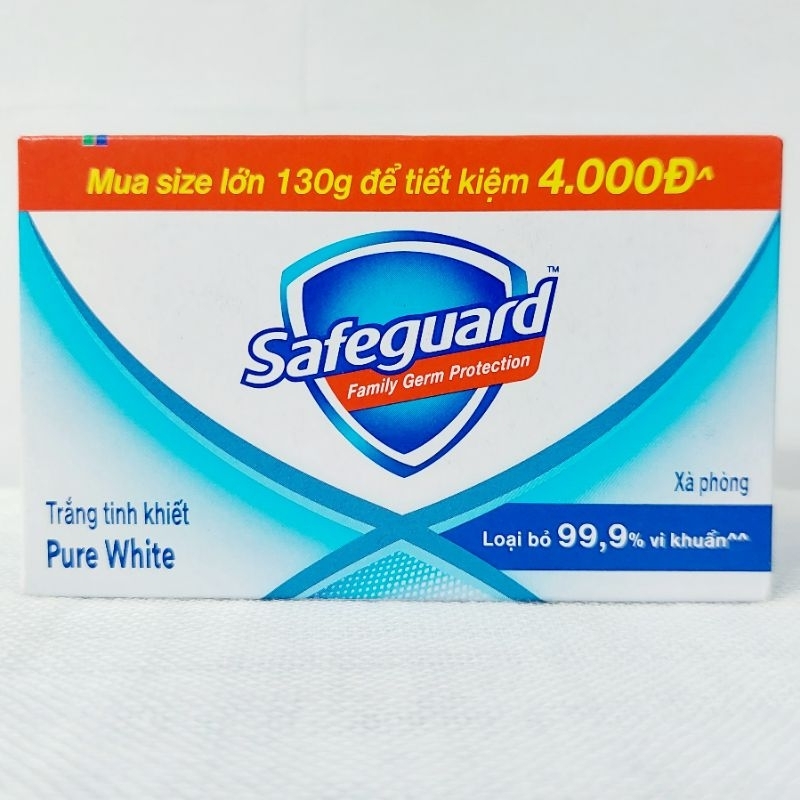 Xà bông cục Safeguard diệt khuẩn Trắng tinh khiết 130g