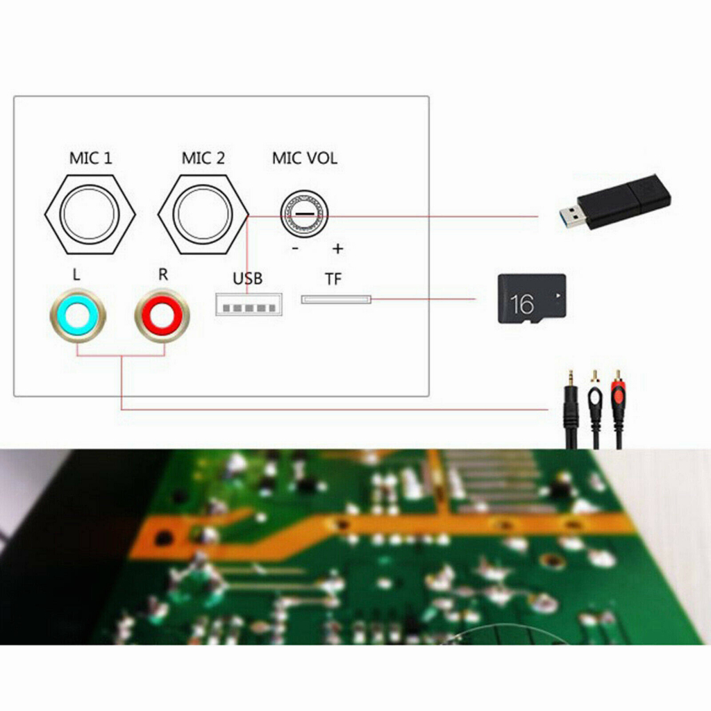 Bảng khuếch đại âm thanh-Bảng Mạch Khuếch Đại Âm Thanh Bluetooth Bộ Khuếch Đại Âm Thanh Stereo Hifi 12/24V/220V