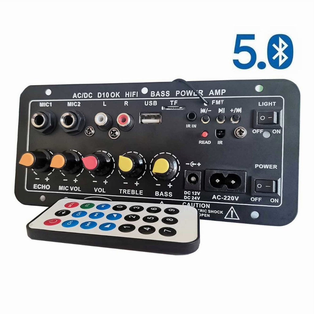 Bảng khuếch đại âm thanh-Bảng Mạch Khuếch Đại Âm Thanh Bluetooth Bộ Khuếch Đại Âm Thanh Stereo Hifi 12/24V/220V