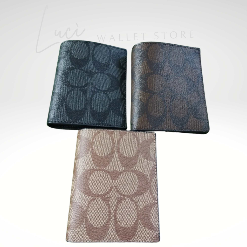 Ví Gấp Đôi C.O.A.C.H Chất Liệu Canvas Chính Hãng