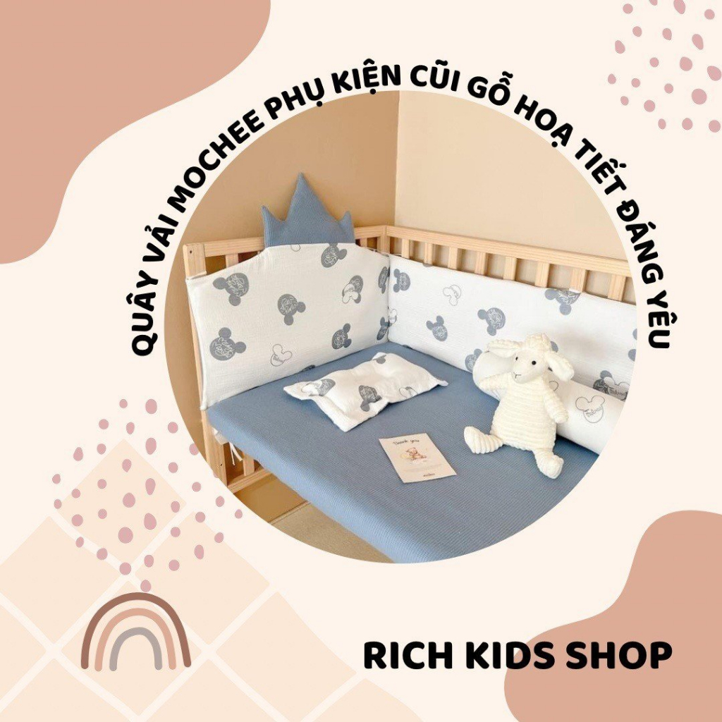 Quây cũi vải Mochee muslin