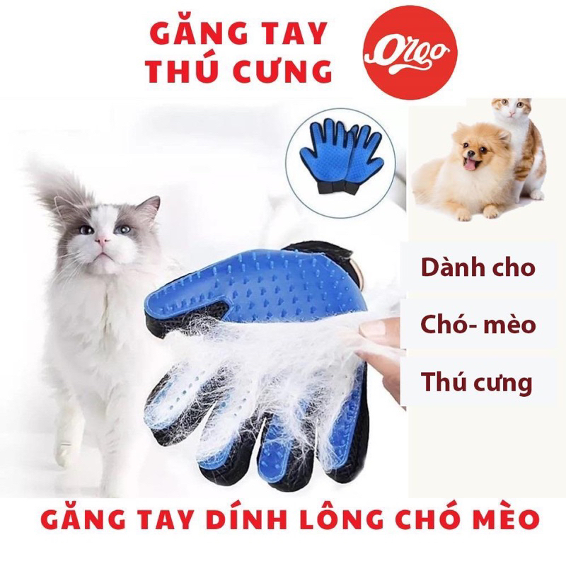 Găng tay chải lông thú cưng