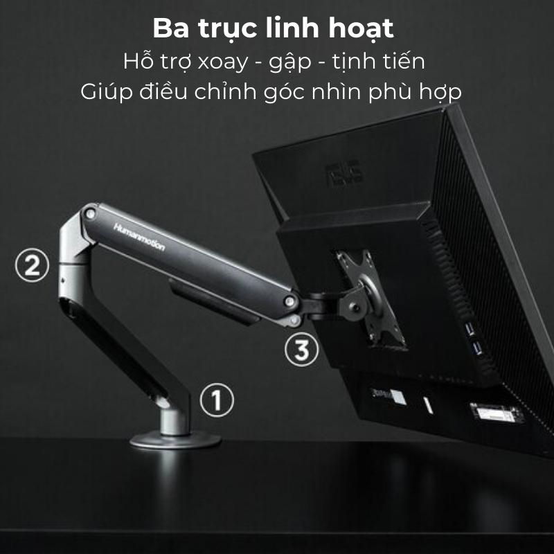 Giá Đỡ Màn Hình Human Motion T6 Pro - giúp gọn bàn làm việc - thẩm mỹ