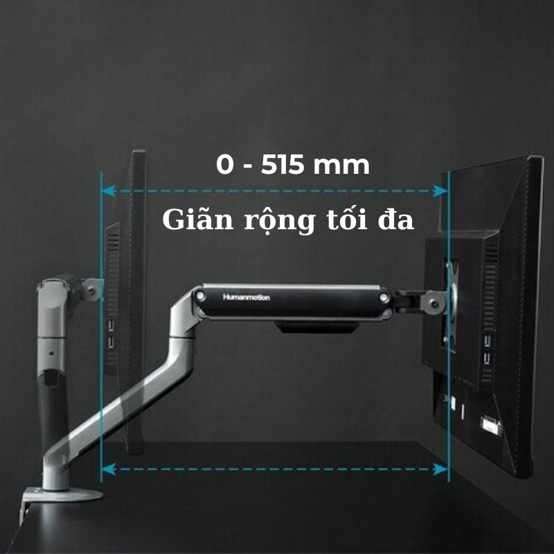 Giá Đỡ Màn Hình Human Motion T6 Pro - giúp gọn bàn làm việc - thẩm mỹ